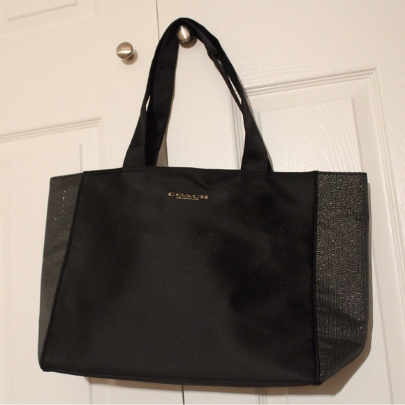 Coach Handbags - NEW Coach Black Fragrance Tote Bag | Large Nylon Shopper Travel Carryall